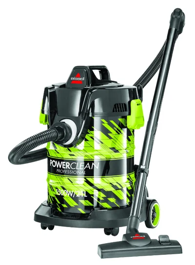 Bissell Powerclean Drum Vacuum Wet And Dry | 2026E | 2 Years Warranty 21 L 1500 W 2026E Black/Green/Grey