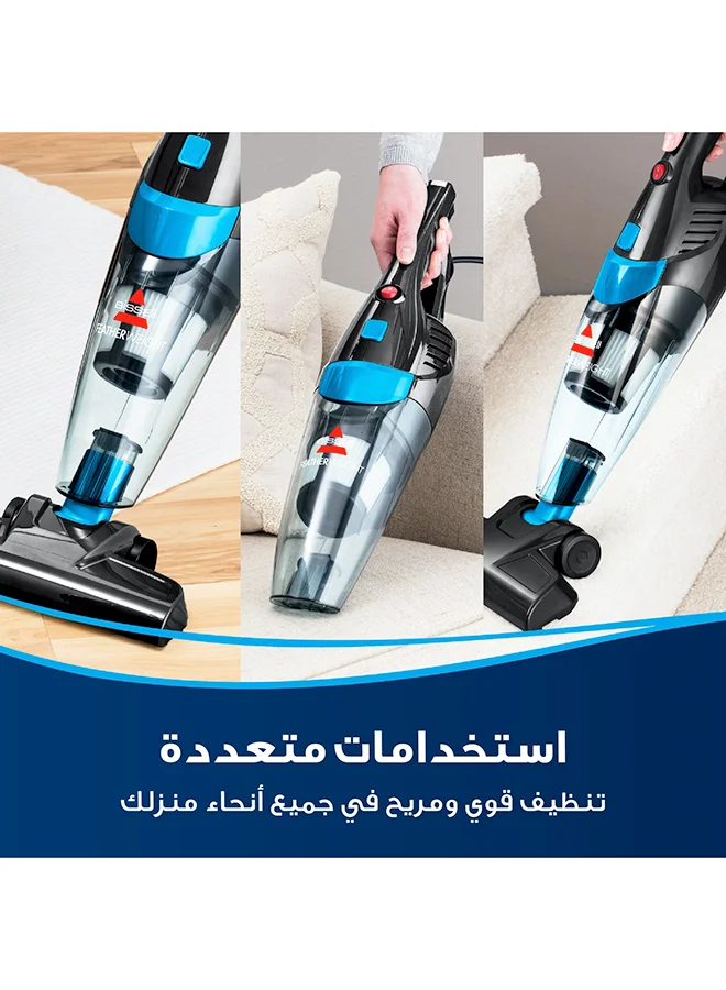 Bissell Featherweight 2-In-1 Upright Vacuum Cleaner 2024E Lightweight 0.5L Capacity, 450W Power, Converts To Handheld, Ideal For Hard Floors| 2-Year Warranty 0.5 L 450 W 2024E Black/Titanium/Blue