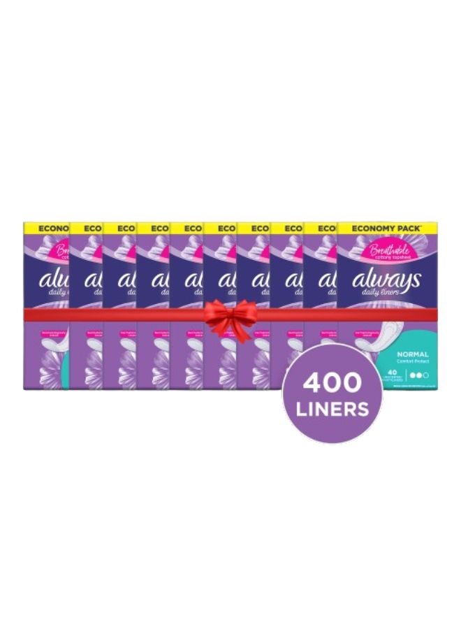 Always Daily Liners Comfort Protect Pantyliners Normal 400 Count  - Image 1