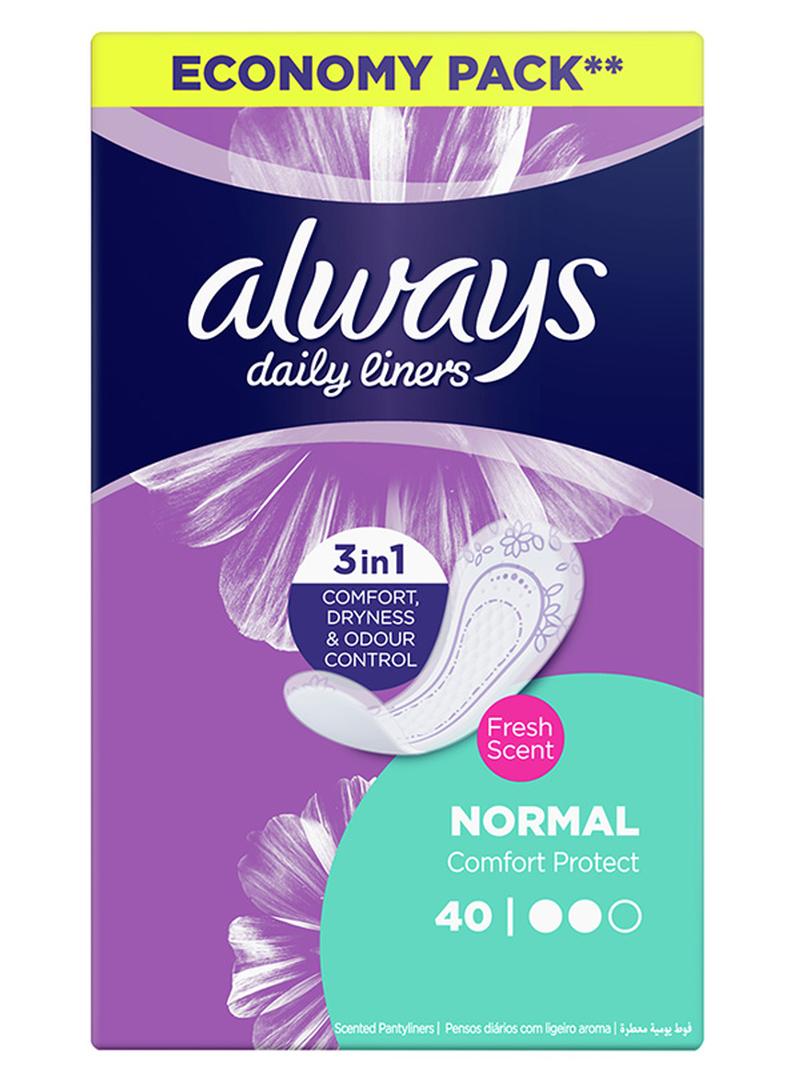 ALWAYS, Comfort Protect daily liners, Normal, Scented, 40 Liners - Image 1
