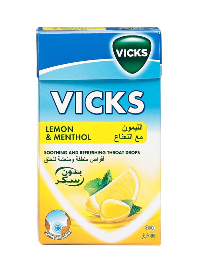 Vicks Soothing And Refreshing Throat Drops - Lemon & Menthol