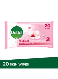 Dettol Skincare Antibacterial Skin Wipes, Pack of 20 Wipes  - Image 1
