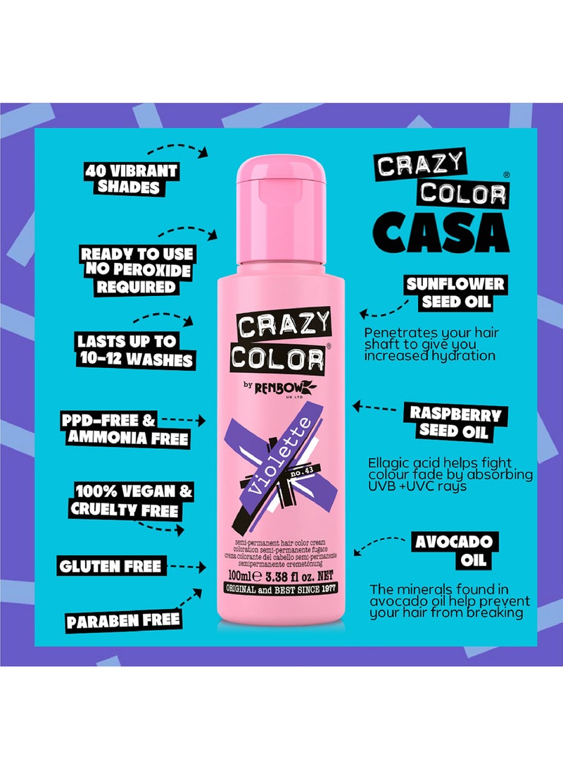 Semi-Permanent Hair Colour Cream Violette 43 100ml