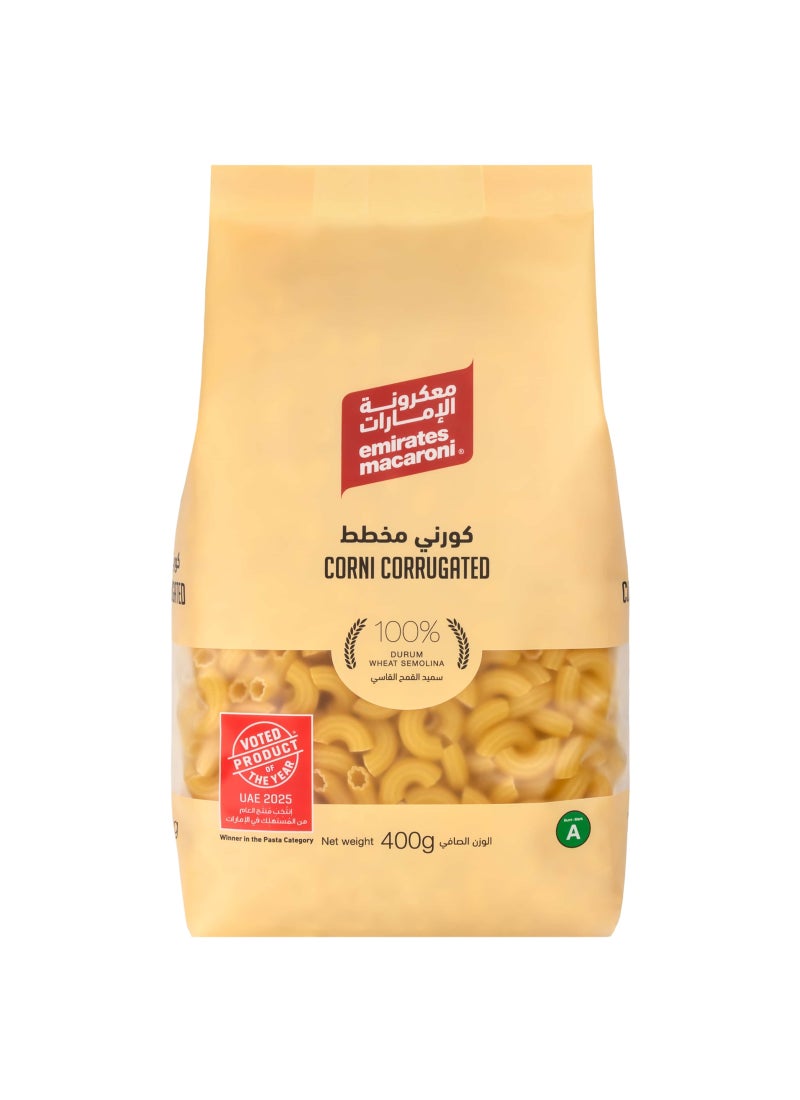 مكرونة الامارات معركونة كورني وسط 400جرام - Image 1