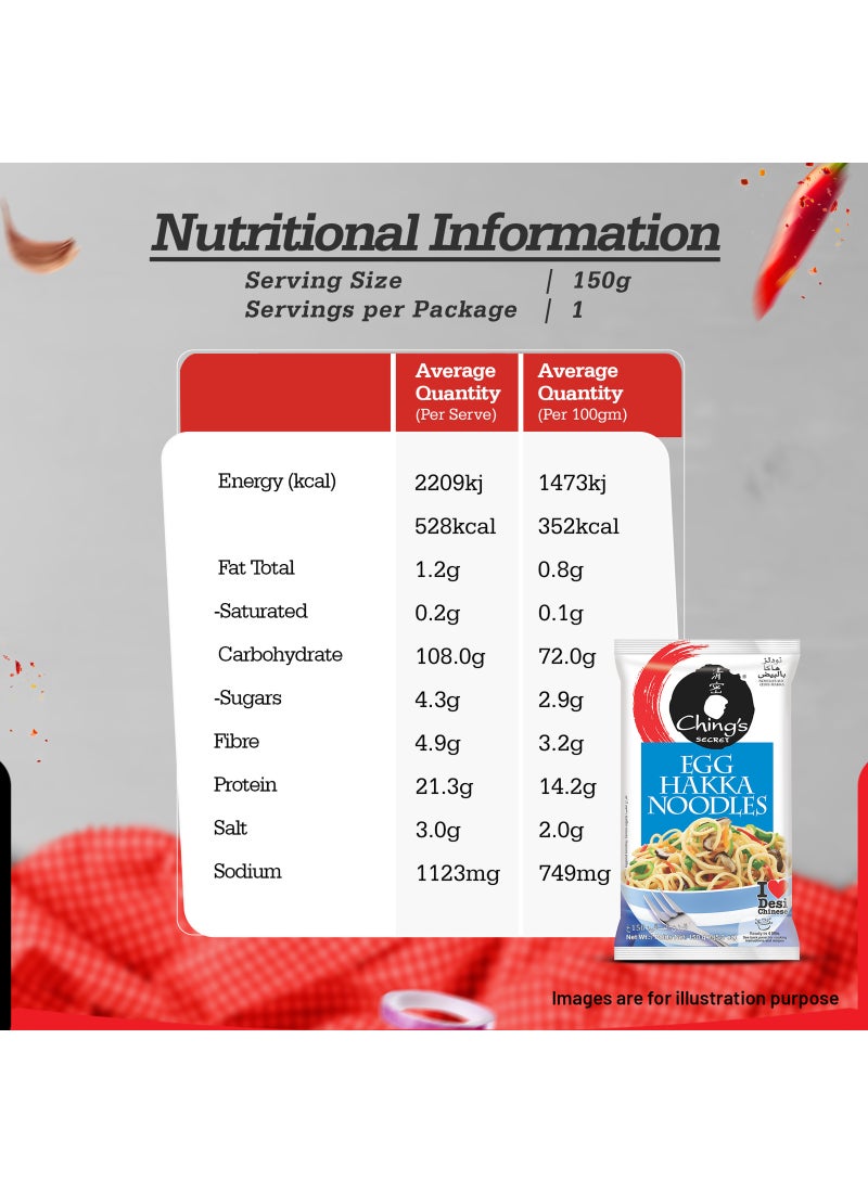 Ching's Secret Egg Hakka Noodles 150grams - Image 3