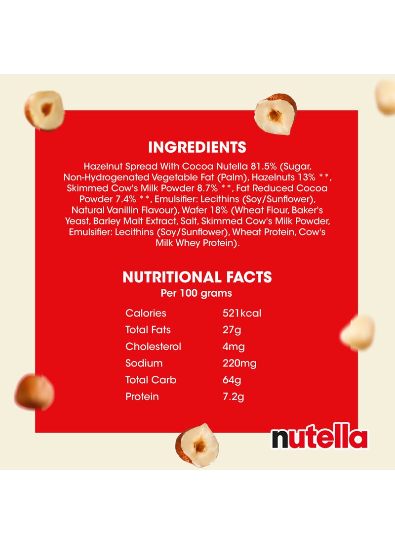 Nutella B Ready Chocolate Hazelnut Spread Filled Wafer 6 Bar 132grams - Image 2