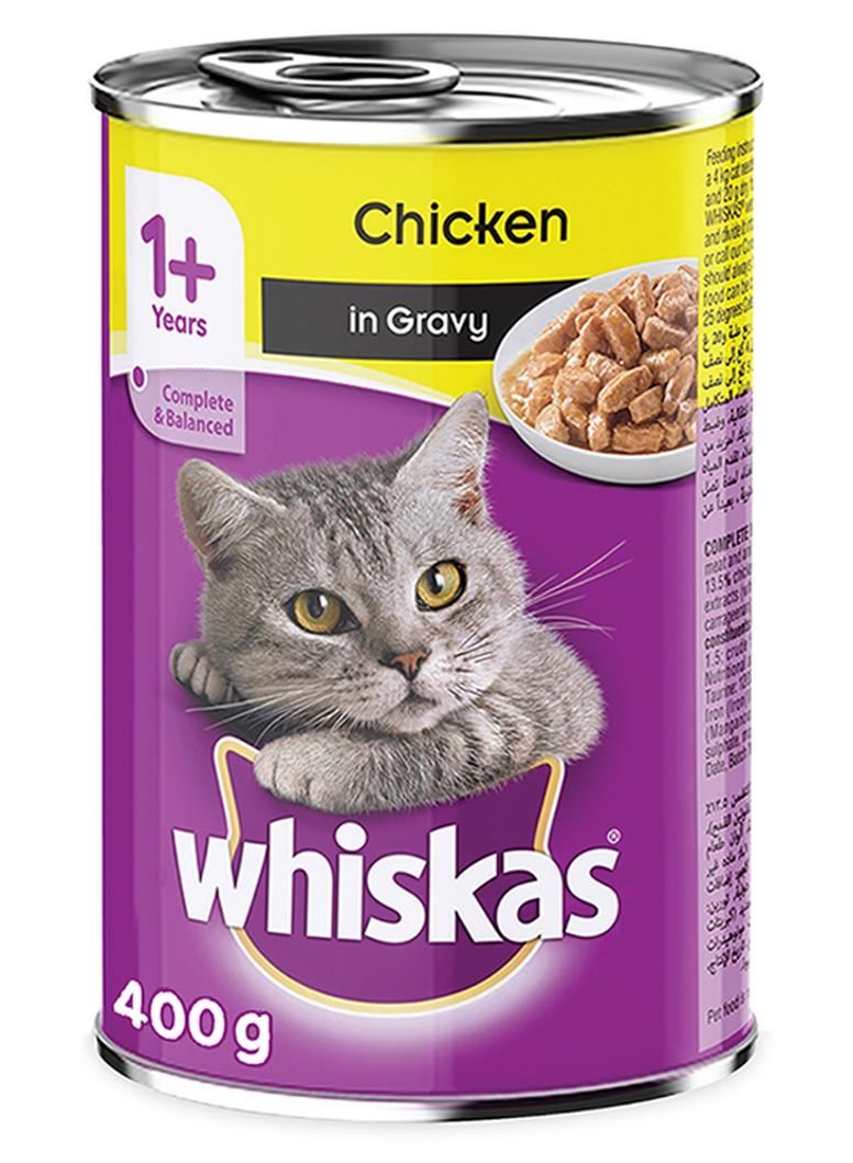 ويسكاس علبة طعام رطب للقطط بالدجاج والمرق 400 جرام 400جرام - Image 1