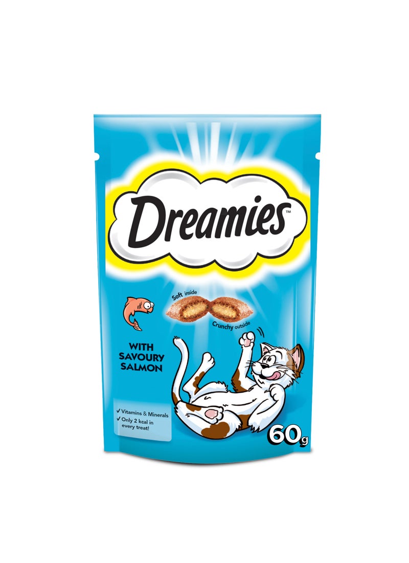 Dreamies Salmon Cat Treats Pouch 60g  - Image 1
