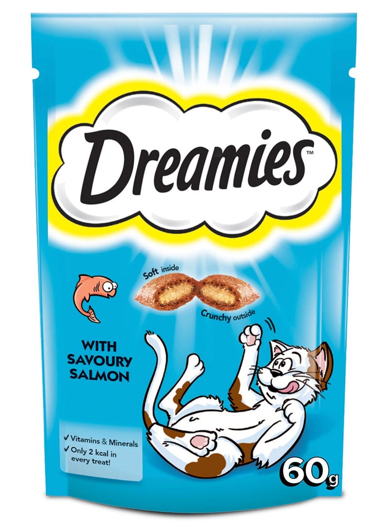 Dreamies Salmon Cat Treats Pouch 60g - Image 1