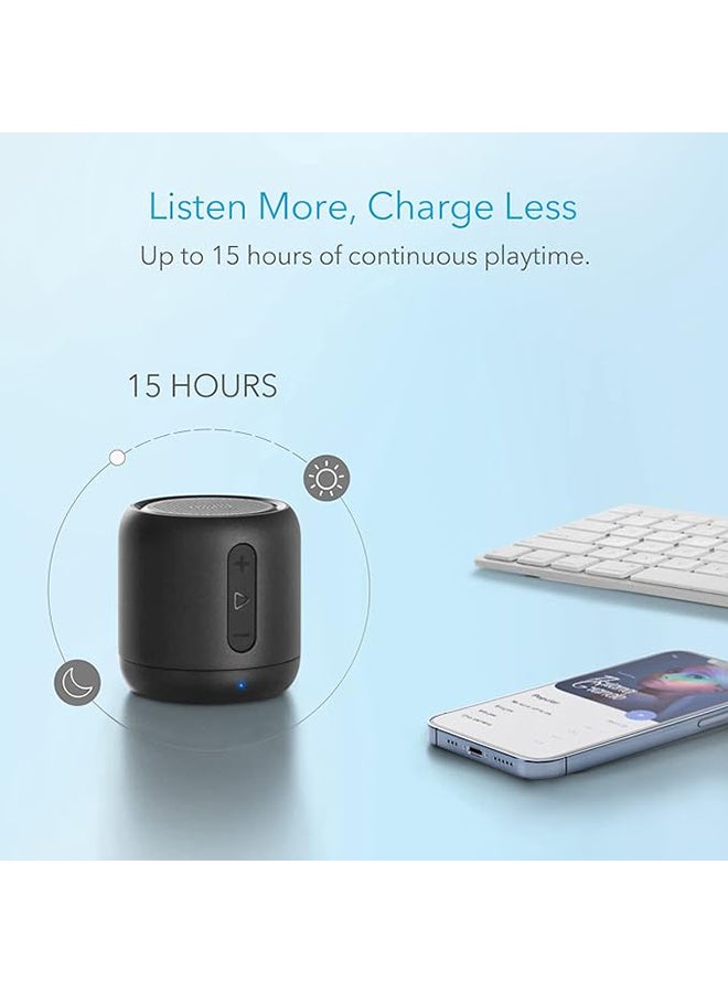 Soundcore - Mini Super-Portable Bluetooth Speaker with 15-Hour Playtime, 66-Foot Bluetooth Range, Enhanced Bass, Noise-Cancelling Microphone Black - Image 1