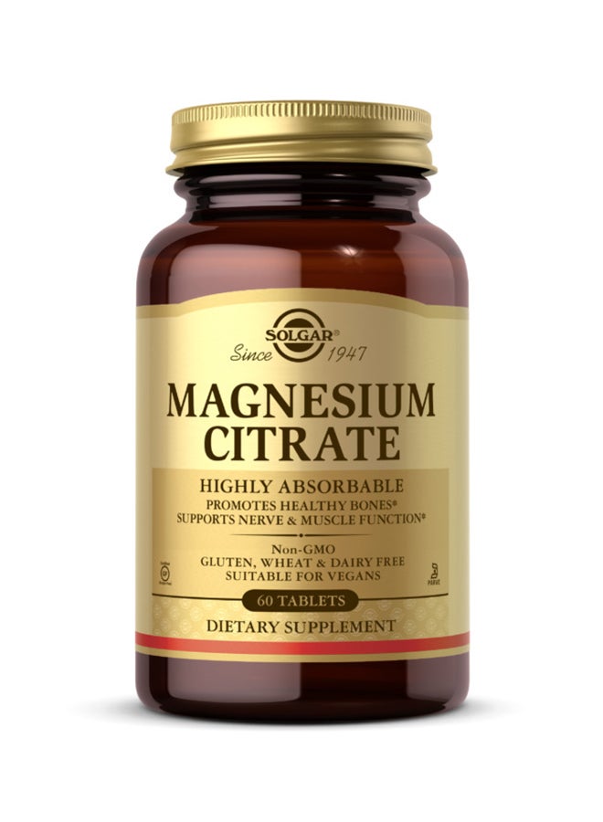 Magnesium Citrate - 60 Tablets