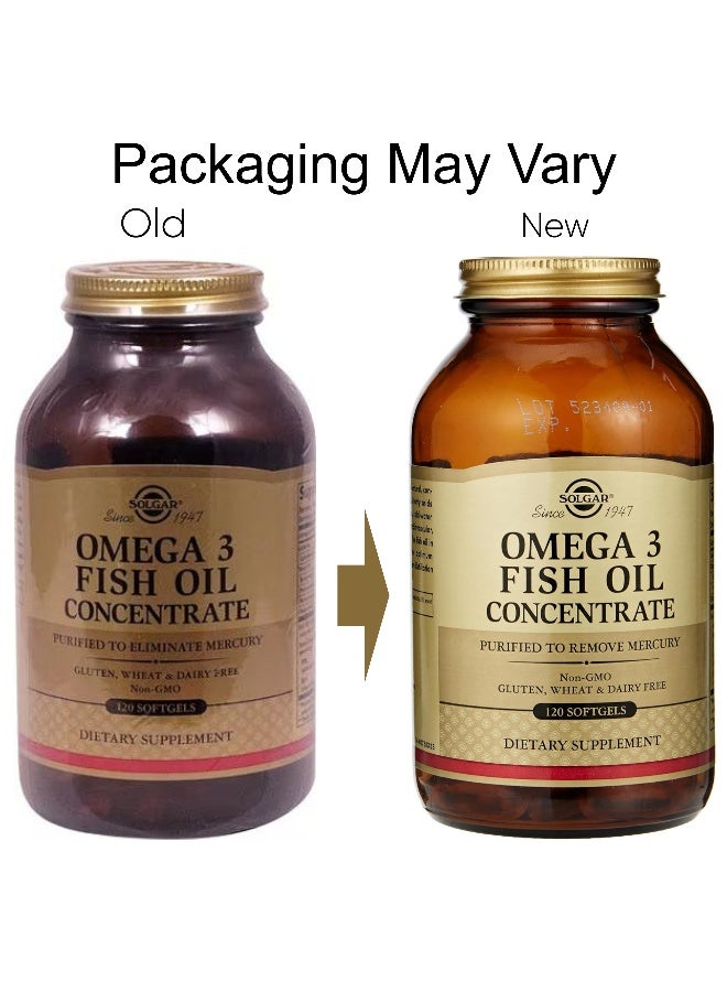 Solgar Omega-3 Fish Oil Concentrate, 120 Softgels Packaging May Vary - Image 2