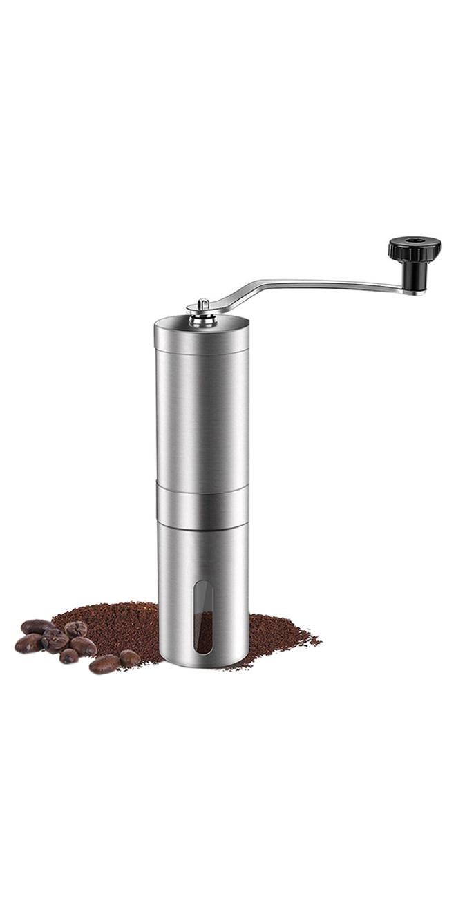 YupFun Manual Coffee Bean Grinder Silver Standard - Image 1