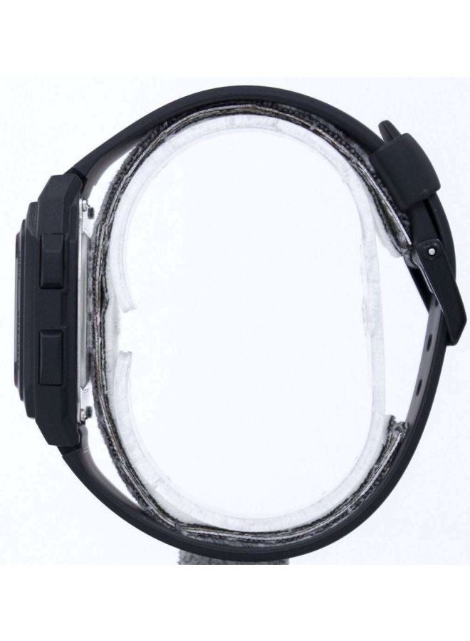 كاسيو ساعة يد رقمية بسوار من المطاط طراز F-201WA-1ADF - مقاس 34 ملم - لون أسود للرجال - Image 4