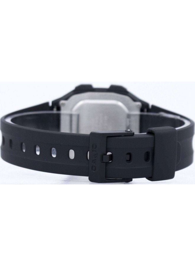 كاسيو ساعة يد رقمية بسوار من المطاط طراز F-201WA-1ADF - مقاس 34 ملم - لون أسود للرجال - Image 5