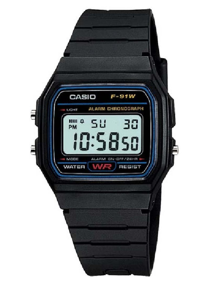 CASIO Men's Classic Water Resistant Digital Watch F91W-1 - 33 mm - Black - Image 1