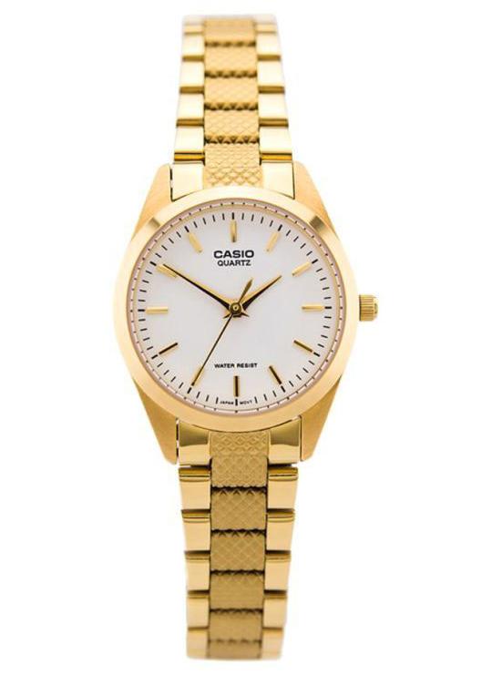 كاسيو ساعة يد بعقارب مقاومة للماء بسوار من الإستانلس ستيل طراز LTP-1274G-7ADF - مقاس 26 مم - لون ذهبي للنساء - Image 1