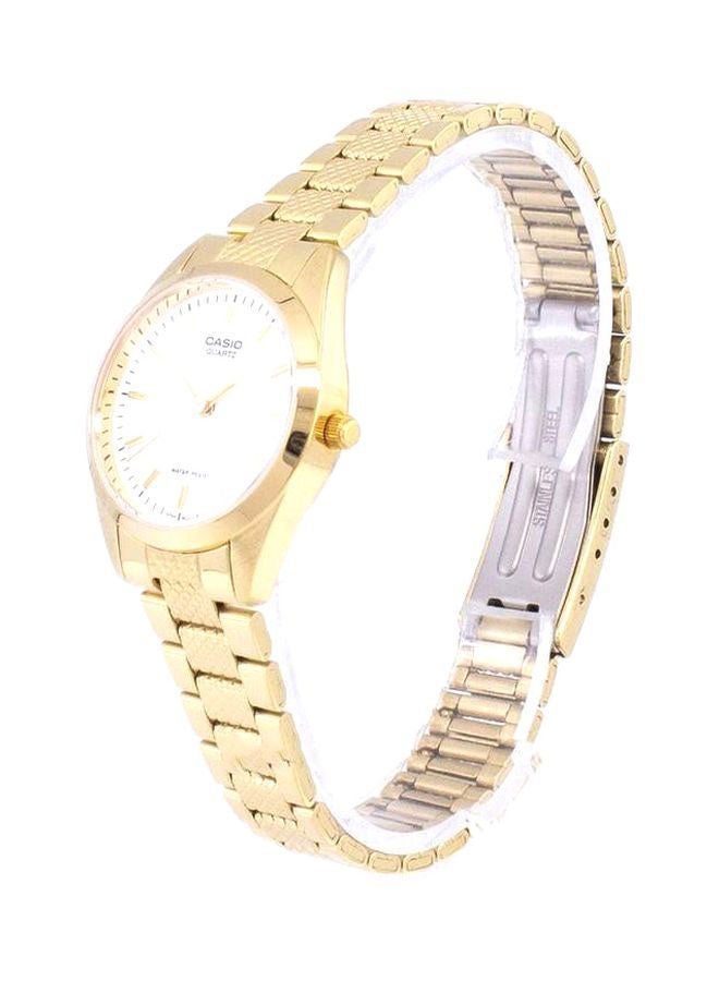 كاسيو ساعة يد بعقارب مقاومة للماء بسوار من الإستانلس ستيل طراز LTP-1274G-7ADF - مقاس 26 مم - لون ذهبي للنساء - Image 3