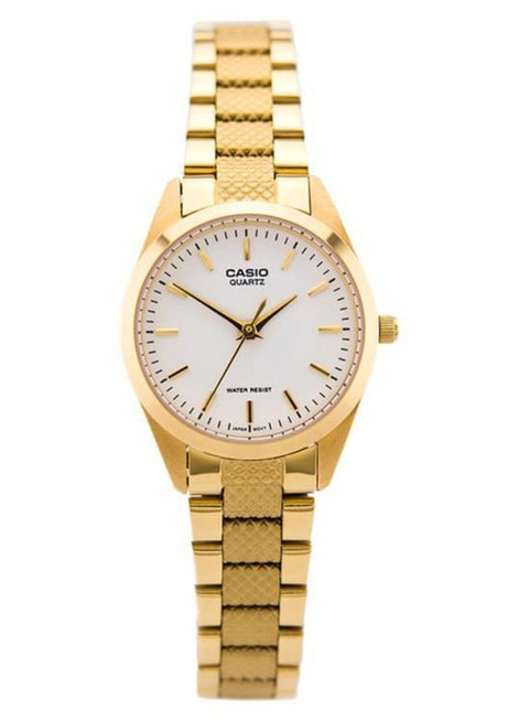 Women's Water Resistant Stainless Steel Analog Watch LTP-1274G-7ADF - 26 mm - Gold