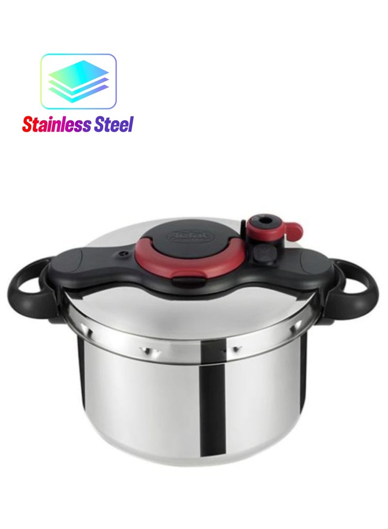 تيفال قدر ضغط كليبسو مينت إيزي بسعة 7.5 لتر أسود/ فضي 7.5لترات - Image 1