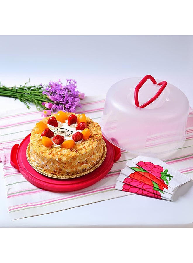 Feelings Cake Storage Box Red/Clear 30x15cm  - Image 2