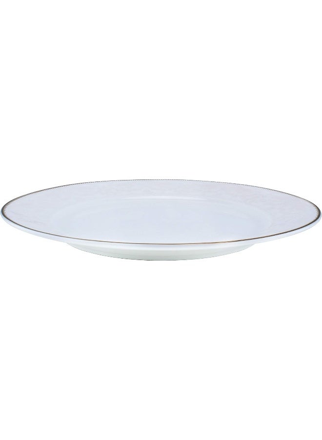 Shallow Porcelain Plate White - Image 3