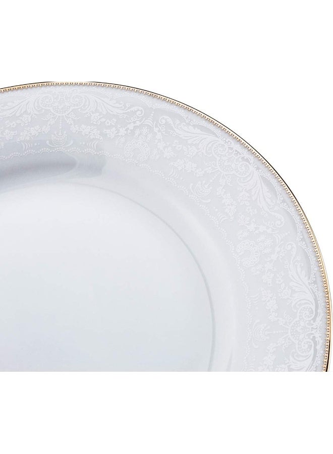 Shallow Porcelain Plate White - Image 5