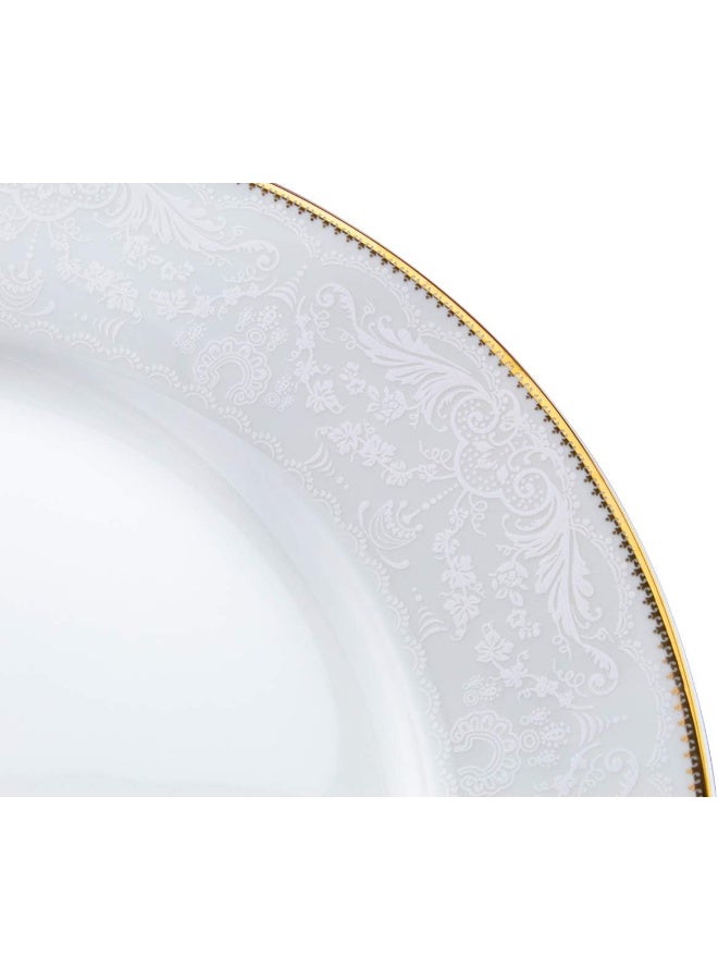 Shallow Porcelain Plate White - Image 4