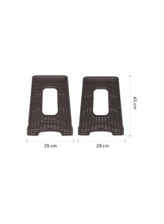 Cosmoplast Plastic Rattan Wicker High Stool Dark Brown  - Image 2