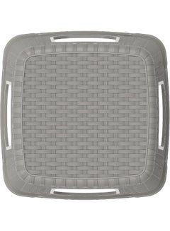 Cosmoplast Plastic Rattan Wicker High Stool Grey  - Image 5