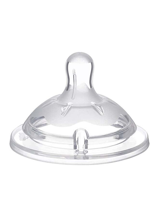 شيكو مجموعة من حلمتي رضَّاعة للأطفال من السيليكون بملمسٍ طبيعي من قطعتين، مع إمكانية تعديل التدفق حسب حاجة الطفل - Image 2