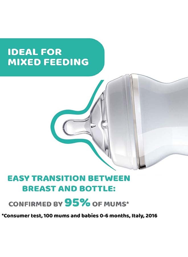 شيكو مجموعة من حلمتي رضَّاعة للأطفال من السيليكون بملمسٍ طبيعي من قطعتين، مع إمكانية تعديل التدفق حسب حاجة الطفل - Image 5