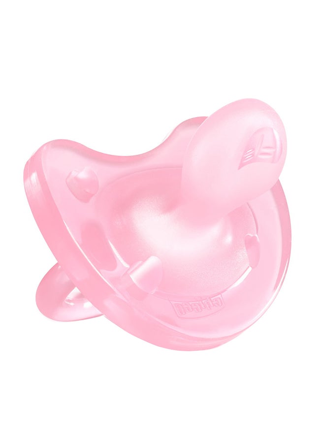 Chicco PhysioForma Soft Silicone Soother 0-6M 1Pc, Pink  - Image 1