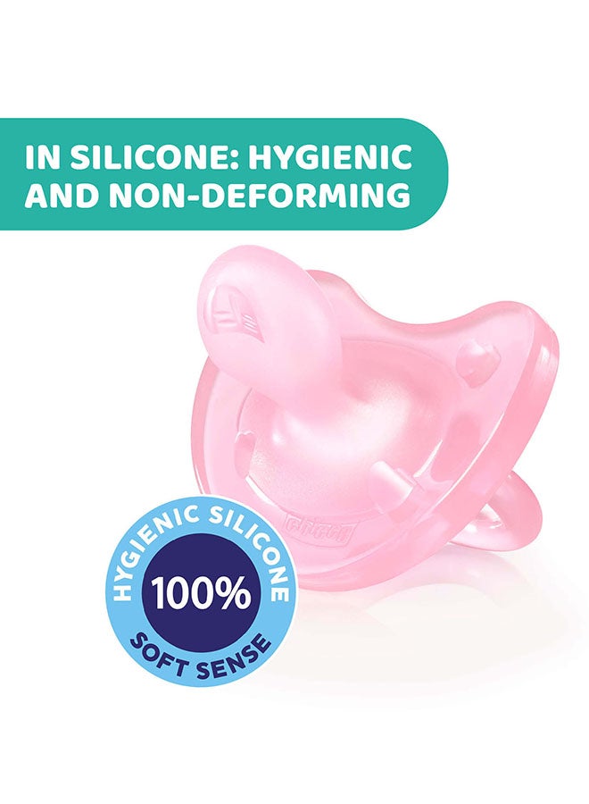 Chicco PhysioForma Soft Silicone Soother 0-6M 1Pc, Pink  - Image 5