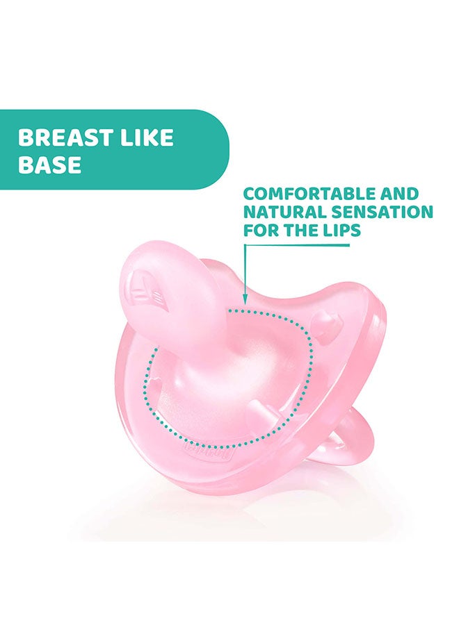 Chicco PhysioForma Soft Silicone Soother 0-6M 1Pc, Pink  - Image 4