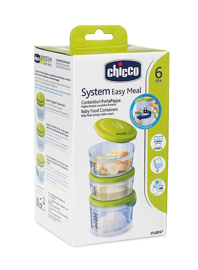 Chicco - System Easy Meal Baby Food Containers 6M+ - Image 1