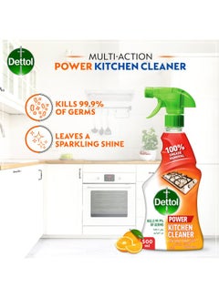 Dettol All Purpose Cleaner Lemon With Kitchen Cleaner Orange Burst Trigger Spray, Pack Of 2 500ml  - Image 2