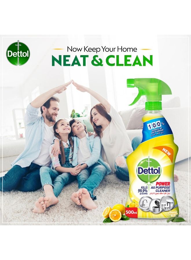 Dettol - All Purpose Cleaner Lemon With Kitchen Cleaner Orange Burst Trigger Spray, Pack Of 2 500ml - Image 1