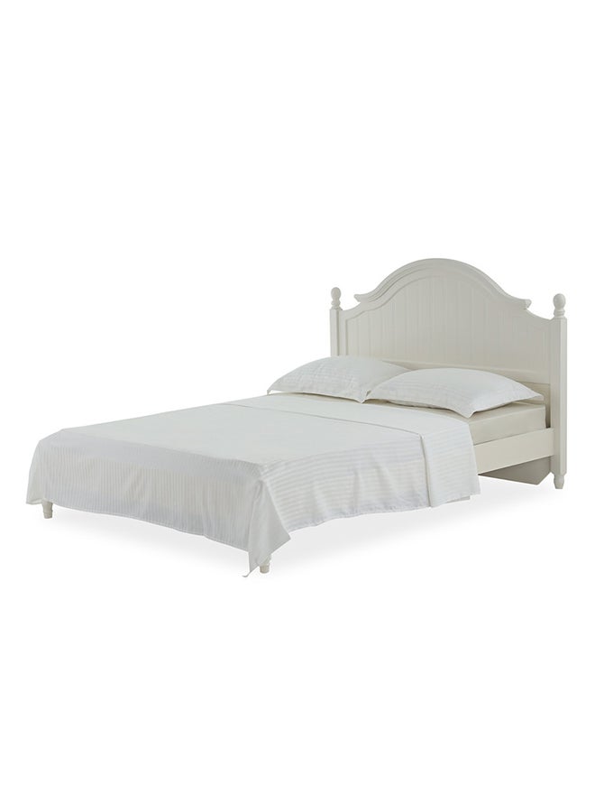 هومس آر أس طقم شرشف سرير مسطح مع غطاء مخدة مكون من 3 قطع قطن أبيض Super King - Image 1