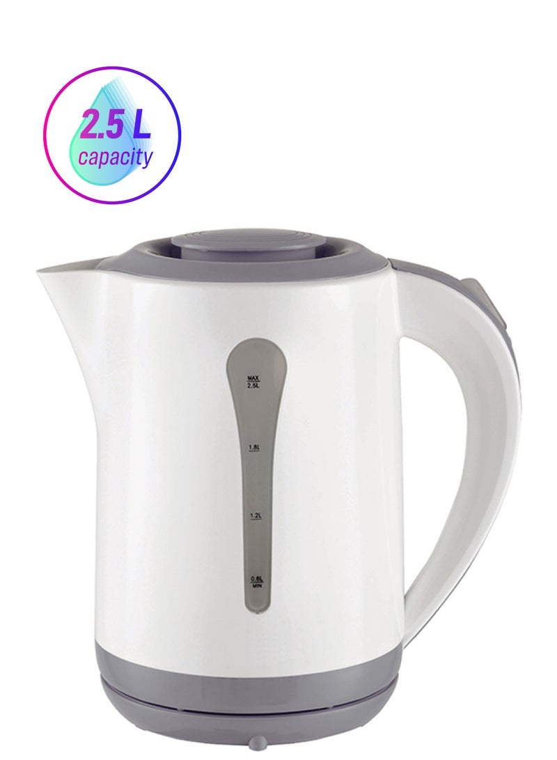 ريبون غلاية كهربائية لاسلكية سعة 2.5 لتر 2.5 L RE-1-040 أبيض/رمادي - Image 1