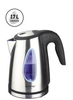 ريبون غلاية كهربائية سعة 1.7 لتر 1.7 L RE-1-010 أسود/ فضي  - Image 1