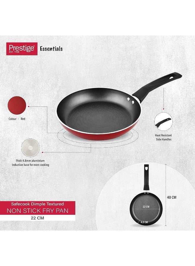 Prestige - Aluminum Safecook With Nonstick Frypan 22Cm - Red Red - Image 1