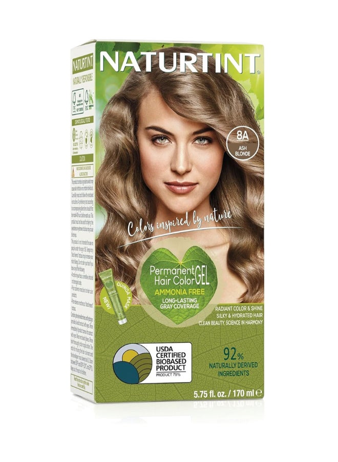NATURTINT Naturtint 8A Ash Blonde, Permanent Hair Colour, For Long Lasting Grey Coverage 8A Ash Blonde 170ml  - Image 1