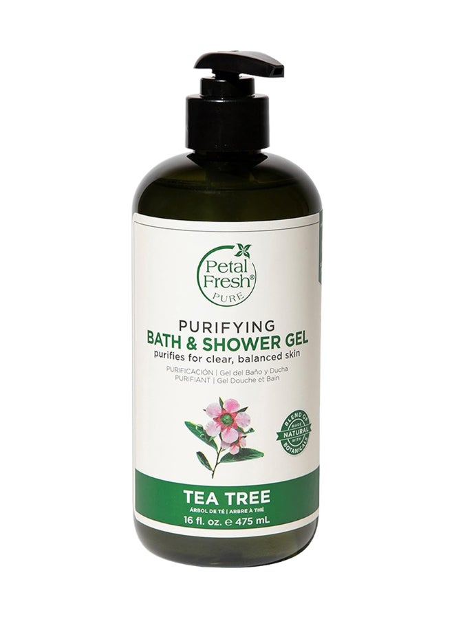 Pharmaceris Petal Fresh Pure Purifying Bath & Shower Gel, Infused With Tea Tree, Purifies For Clear Skin, 475Ml Clear 475ml - Image 1