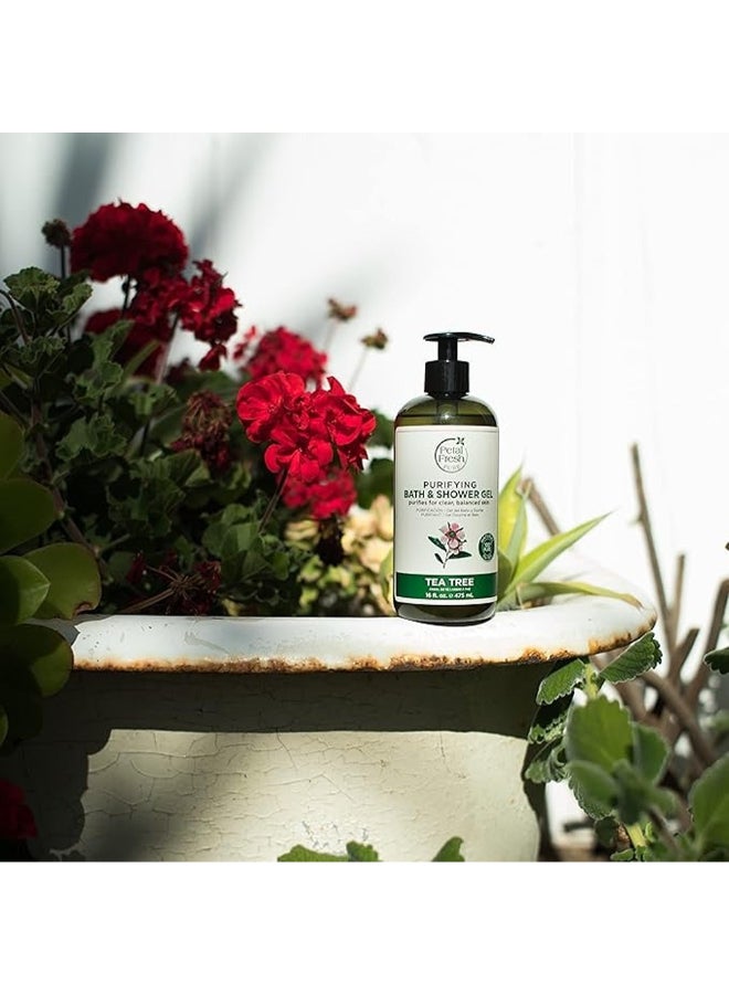 Pharmaceris Petal Fresh Pure Purifying Bath & Shower Gel, Infused With Tea Tree, Purifies For Clear Skin, 475Ml Clear 475ml - Image 5
