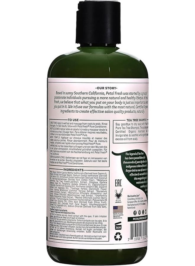 Pharmaceris Petal Fresh Pure Scalp Treatment Shampoo, Infused With Tea Tree, Invigorates & Soothes Clear 475ml - Image 3