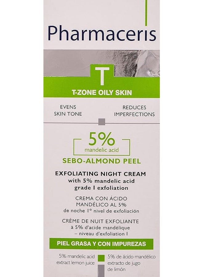 Pharmaceris T T-Zone Oily Skin Exfoliating Night Cream, 5% Mandelic Acid Clear 50ml - Image 2