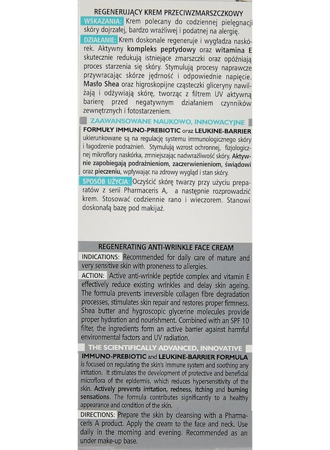 Pharmaceris Ph Sensireneal Intensive Anti-Wrinkle Cream Infused With Hypoallergenic Spf 10 Clear 30ml - Image 3