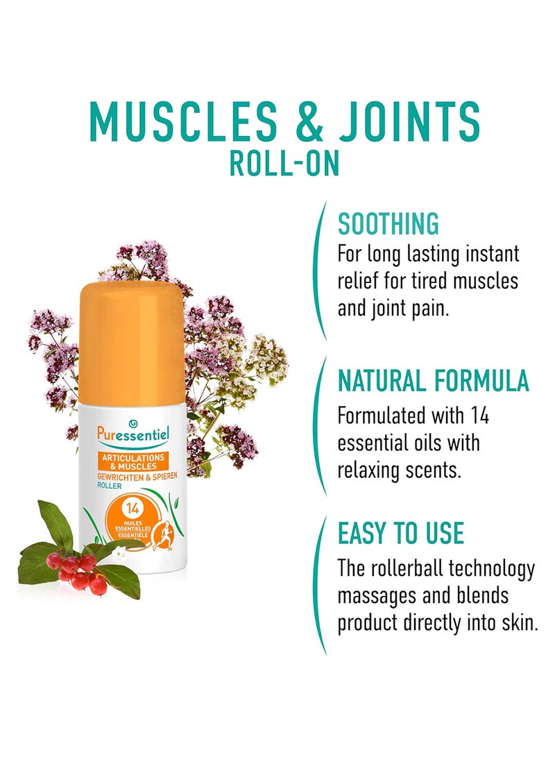 Puressentiel Muscle And Joints Roller 14 Essential Oils Tested Efficacy, Immediate And Lasting Effect 75Ml - Image 3