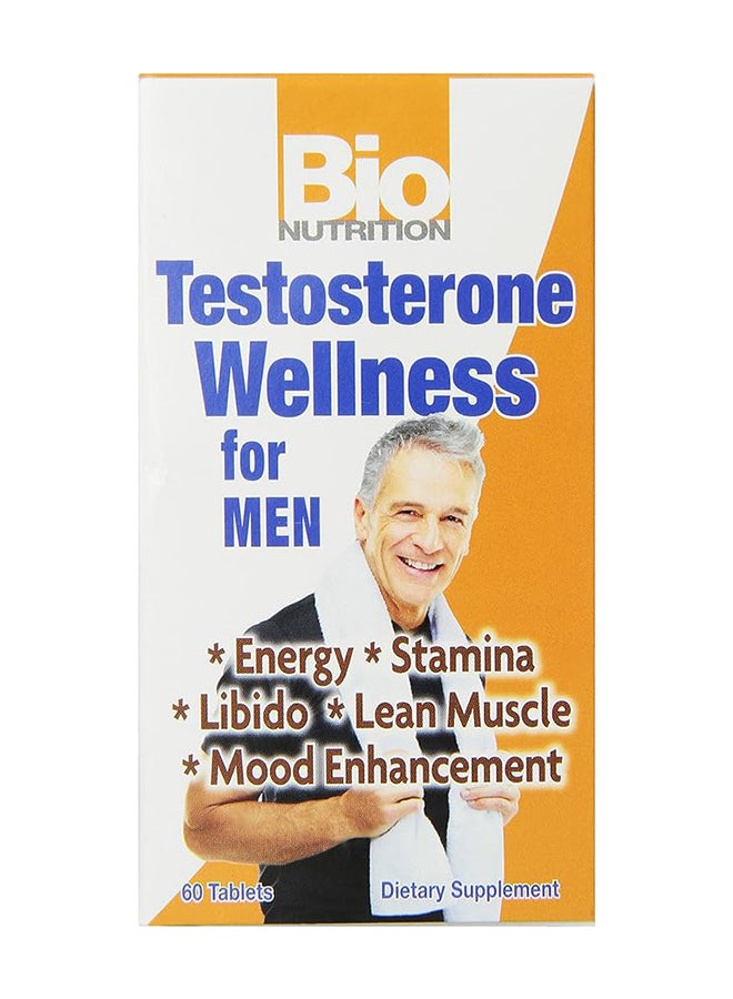Bio Nutrition Testosterone Wellness Ideal For Energy Stamina Libido Lean Muscle And Mood Enhancement 60 Tablets - Image 1